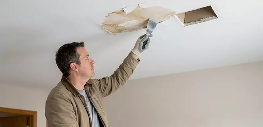 Ceiling Water Stain and Drywall Repair in Ellenwood