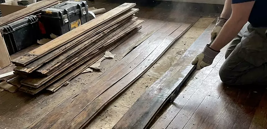 Wood Veneer Water Damage Repair Ellenwood